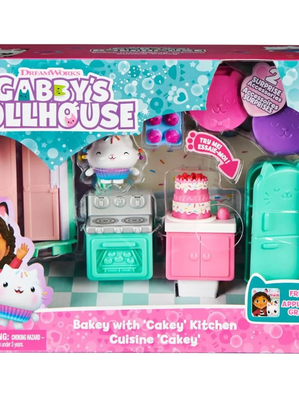 Gabby’s Dollhouse, Bakey with Cakey Kitchen with Figure and 3 Accessories, 3 Fur - Picture 2 of 9